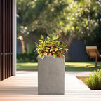 Kante 12.6" H Tall Rectangular Concrete Planters, Outdoor Indoor Lightweight - Image 6