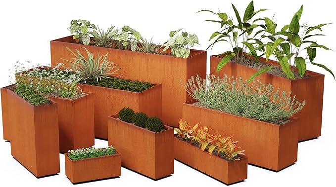 Plantercraft Corten Steel Planters | 60x18x42 Large Rectangular Planters - Image 6