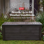 Keter Westwood 150 Gallon Deck Box Organizer, Doubles as 2-Person Bench Seat - Image 6
