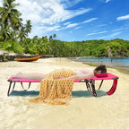 GYMAX Tanning Chair, 350lbs Beach Lounge Chair - Image 6