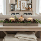 Dandat 1 Set Wood Boxes for Centerpieces 28 x 5 Inch Rectangle Wooden Planter - Image 5