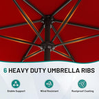 AreShark 7.5FT Patio Umbrella Table Market Umbrella - Image 3