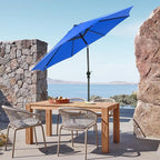 OLIXIS 9ft Patio Umbrella with Tilt and Crank Button & 8 Sturdy Ribs Waterproof - Image 6