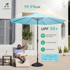 JEAREY 9FT Patio Umbrellas Outdoor Table Umbrella - Image 3