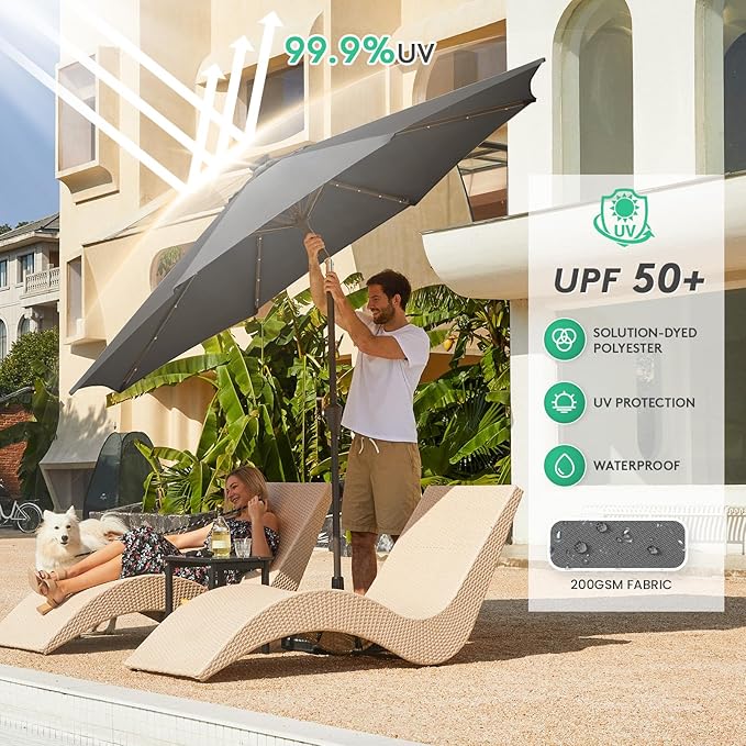 JEAREY 9FT Outdoor Patio Umbrella - Image 5