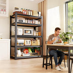 Set of 2 Garage Shelving-2050 lbs 5 Tier Storage Shelves, Adjustable Heavy Duty - Image 8