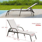 Giantex Patio Lounge Chair, Outdoor Chaise Lounge - Image 3