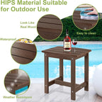 Y&M Outdoor Side Table, HIPS Adirondack Small Single Table, Waterproof Square - Image 6