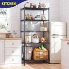 5-Tier Shelf 1010LBS Storage Shelves Adjustable Wire Shelving Metal Shelving - Image 2