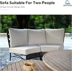 MFSTUDIO Patio Furniture Set, 8 Seats Half-Moon Curved Outdoor Sectional Sofa - Image 2