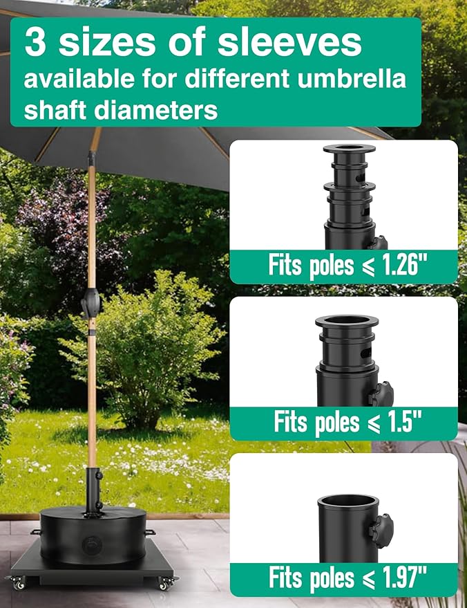 QZER Umbrella Pole Mount Stand Tube, Universal Umbrella Stainless Steel Tube - Image 3