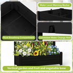 Raised Garden Bed with Trellis, 21 Gallon Self Watering Planter Box with - Image 5