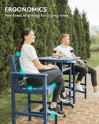 SERWALL 4 Pieces Outdoor Patio Bar Set - Image 6