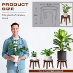 Demigo Indoor Plant Stand, Acacia Wooden Decorative Plant Shelf - Image 2
