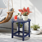 LZRS Round Adirondack Patio Side Table End Table, Outdoor Side Tables - Image 7