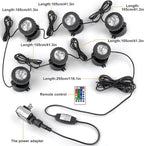 RGB Pond Lights with Timer, LED Underwater Submersible Colorful Landscape - Image 6