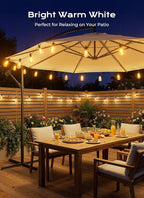 Brightown 37FT Solar String Lights Outdoor Waterproof, Patio Lights - Image 2
