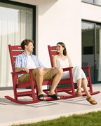 SERWALL Outdoor Rocking Chair, Oversized Rocking Chair - Image 8