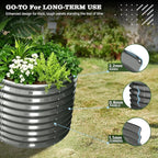 A ANLEOLIFE Set of 6, 30 Inch Extra Tall Galvanized Raised Garden Beds Kit - Image 4