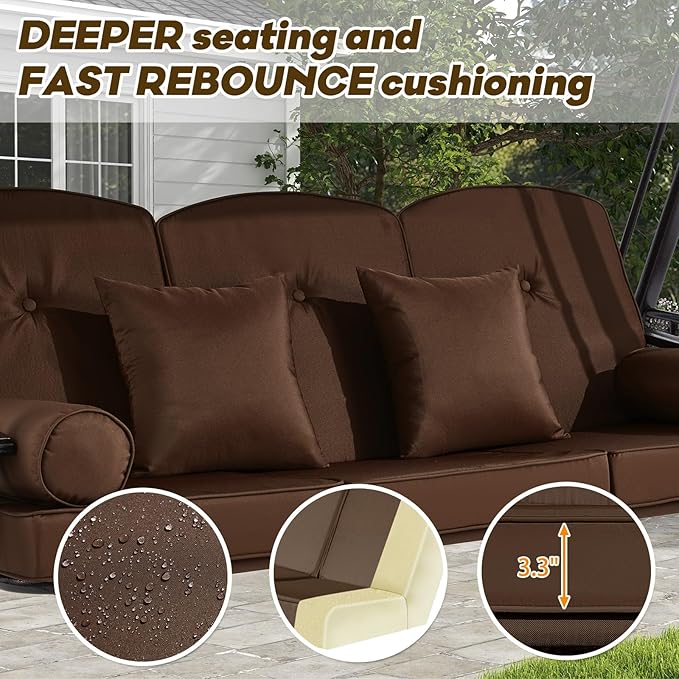 3 in 1 Outdoor Porch Swing - Image 4