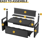 EasyUp 80 Gallon Outdoor Storage Bench Lockable Deck Box Outdoor Storage Box - Image 3