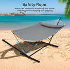 SUPERJARE Hammock with Stand, 2 Person Heavy Duty Hammock Frame, Detachable - Image 5