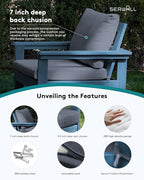 SERWALL Outdoor Sectional Sofa Set, 5-piece Outdoor Modula Couch Set - Image 6