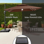 Best Choice Products 12x12ft LED Cantilever Patio Umbrella w/Base Included & - Image 6