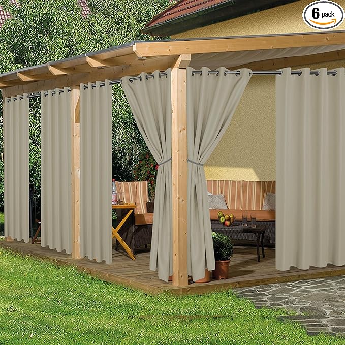 HolidayIdeas Waterproof Outdoor Curtains by HolidayIdeas