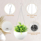 Zopeal 16 Pack Self Watering Hanging Planters 8 Inch Garden Flower Plant Pot - Image 3