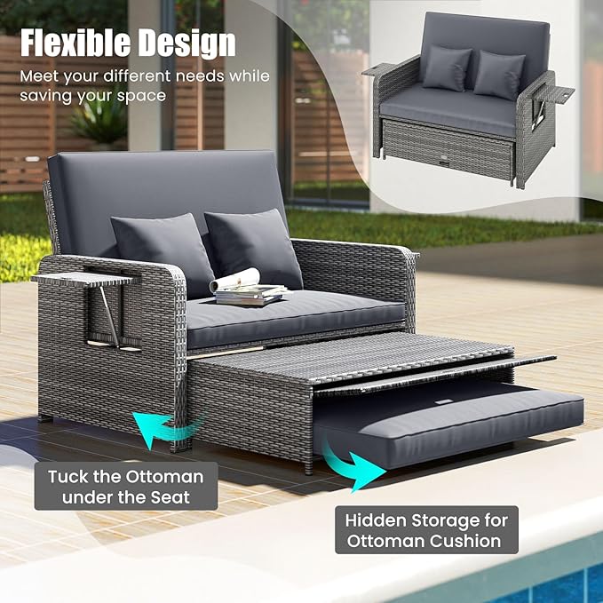 Tangkula Patio Rattan Daybed - Image 7