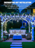 Minetom Solar String Lights for Outside, 33Ft 100 LED Outdoor Solar Fairy Lights - Image 4