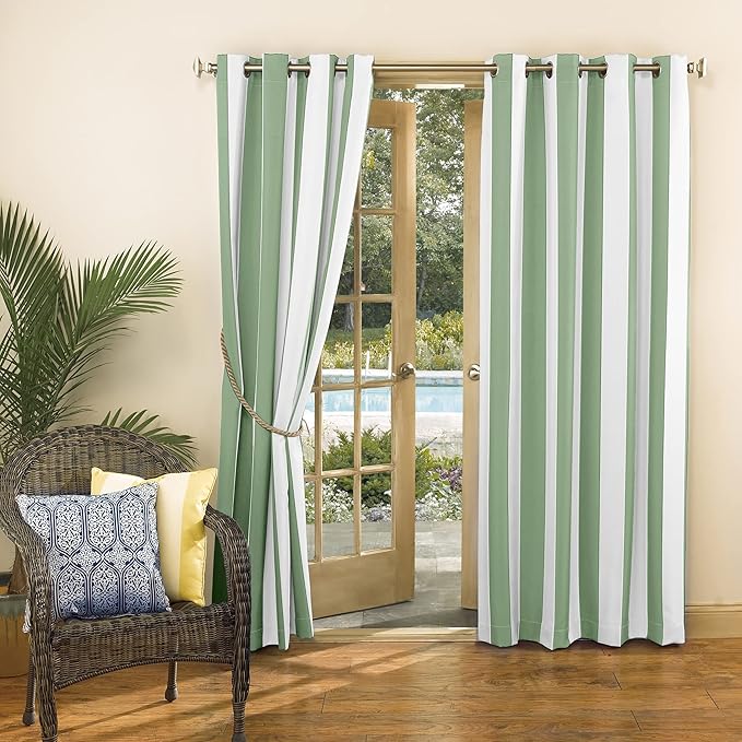 Sun Zero Valencia Cabana Stripe Indoor/Outdoor UV Protectant Energy Efficient - Image 5