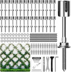 Wire Trellis for Climbing Plants Outdoor, 30-Set Wall Trellis Kit, T316 by Acemaker