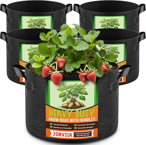 5 Pack 25 Gallon Grow Bags, Thickened Nonwoven Fabric Planter Pots by Unknown