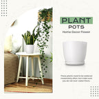 Utopia Home - Plant Pots Indoor - 7/6.6/6/5.3/4.8 Inches Home Decor Flower Pots - Image 5