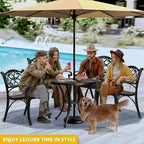DWVO 30 Inches Round Patio Dining Table - Image 4