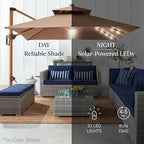 Best Choice Products 10ft Square Cantilever Patio Umbrella w/Base Included - Image 5