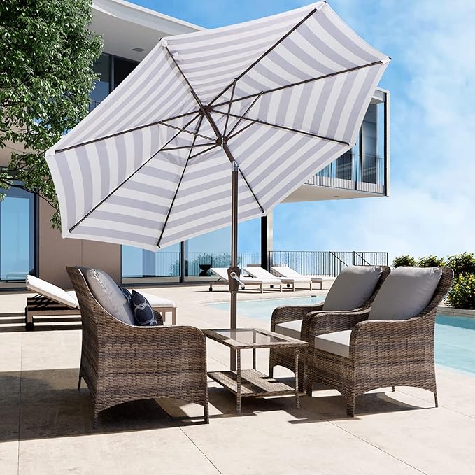 JEAREY 9FT Outdoor Patio Umbrella Outdoor Table Umbrella - Image 4