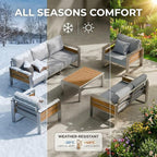 ZANDOR Outdoor Patio Conversation Sets, 4-Piece Aluminum Metal Outside - Image 9