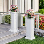 36in Tall Resin Planter Set of 2, Large Outdoor Planter - Image 2