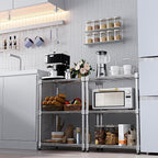 450 lbs Wire Storage Shelving 3-Tier Utility Shelving Unit Steel Organizer Wire - Image 7