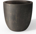 Kante 18 Inch Dia Round Concrete Planter, Indoor Outdoor Large Plant Pot by Kante