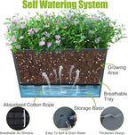 Window Box Planter 6 Pcs, 12.6 Inches Self Watering Rectangle Flower Plant Pots - Image 2