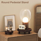 3 Pcs Wood Plant Stand Indoor Outdoor, Round Wood Riser - Image 6