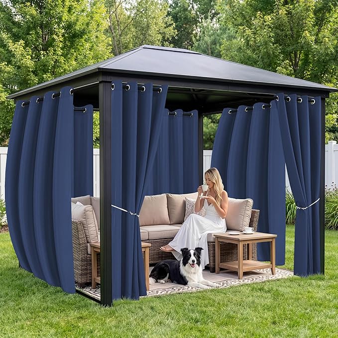 Outdoor Curtains for Patio Waterproof 6 Panels - Image 4