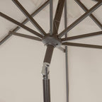 SAFAVIEH 9ft Outdoor Patio Umbrella, Auto Crank Tilt, UV Resistant - Image 4