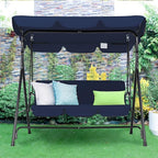 AECOJOY Porch Swing with Stand, 3-Seat Outdoor Clearance Porch Swings - Image 5