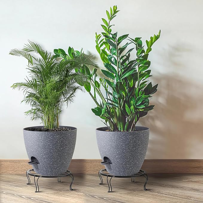 12inch 2Pack Large Self Watering Planters, Plastic Plant Pots - Image 6