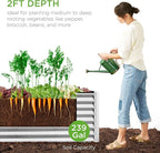 Best Choice Products 8x2x2ft Raised Outdoor Metal Garden Bed, Deep Root Box - Image 4